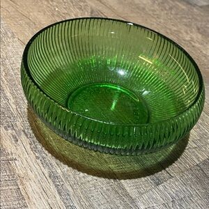 Vintage EO Brody Green Glass Bowl